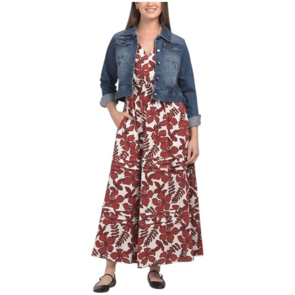 NICOLE MILLER NEW YORK 2pc Linen Blend Dress And Jacket Set